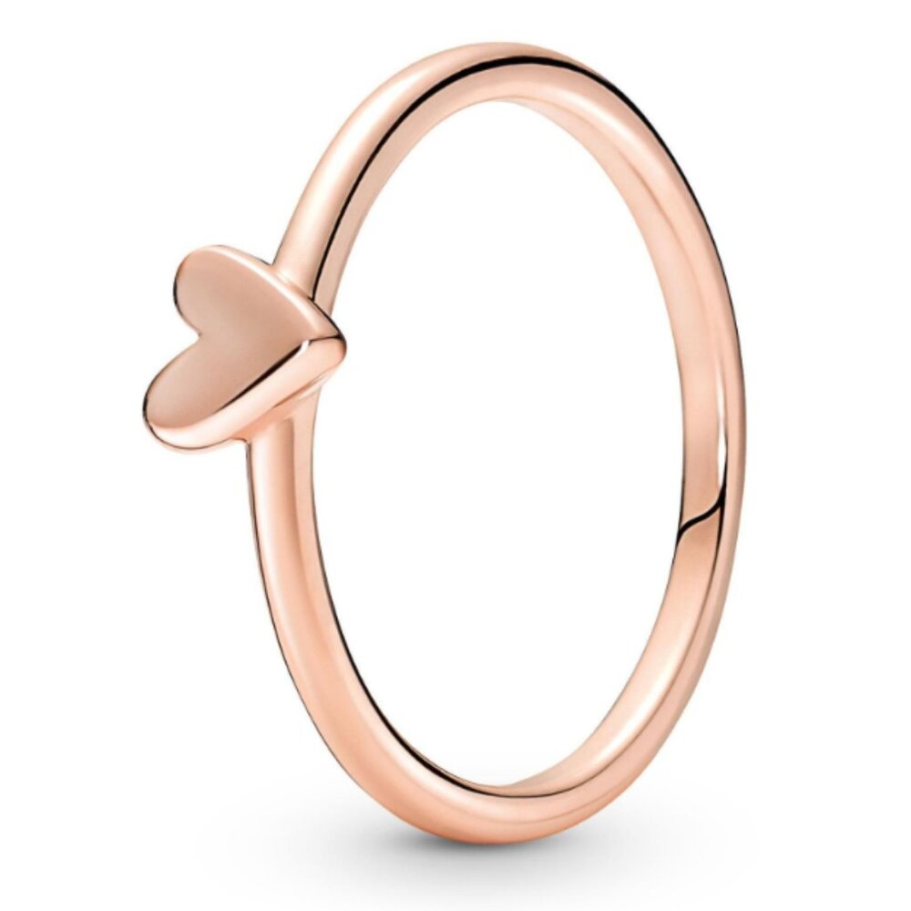 Pandora - Freehand Heart Ring (14K Rose Gold Plating)